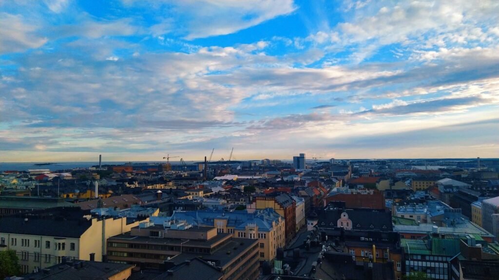 Η όψη του Ελσίνκι από την οροφή του Solo Sokos Hotel Torni Helsinki.